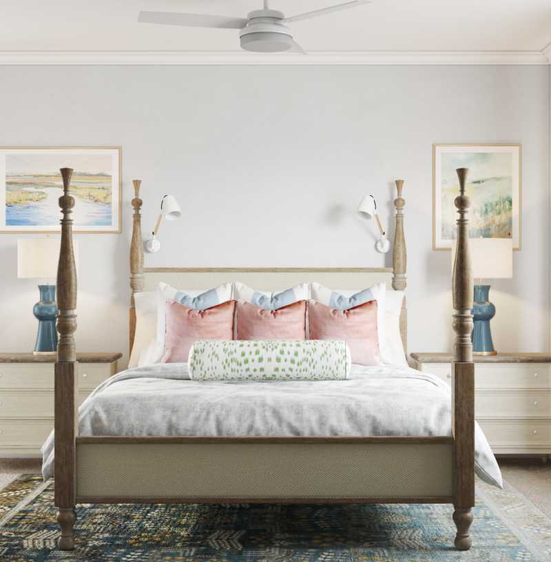 Classic, Preppy Bedroom Design by Havenly Interior Designer Tracie