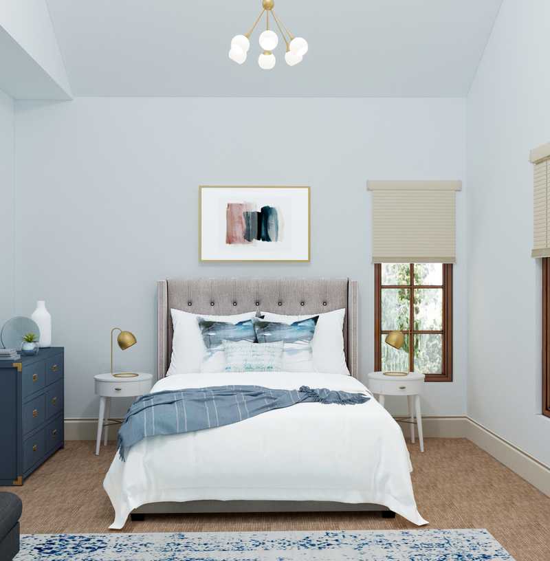 Eclectic, Midcentury Modern Bedroom Design by Havenly Interior Designer Erin