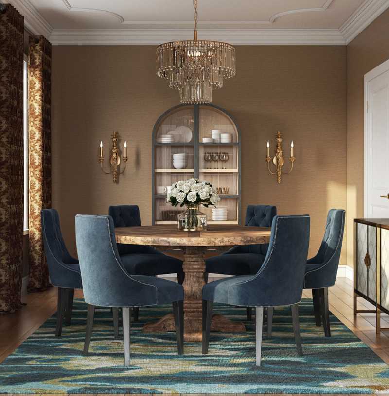 Glam Dining Room Design by Havenly Interior Designer Marcelo