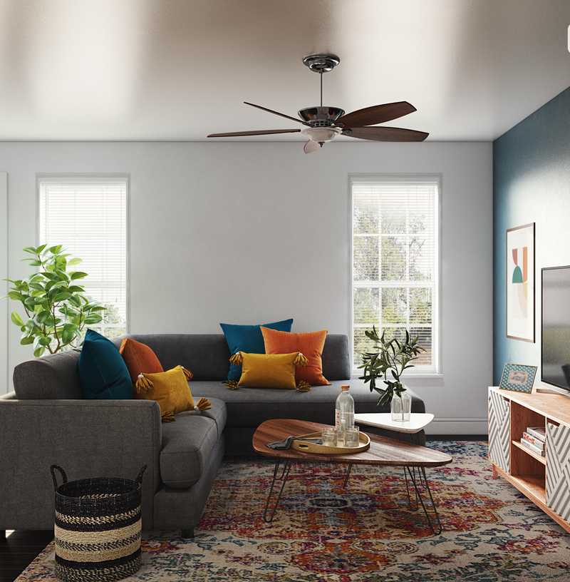 Midcentury Modern Living Room Design by Havenly Interior Designer Marlene