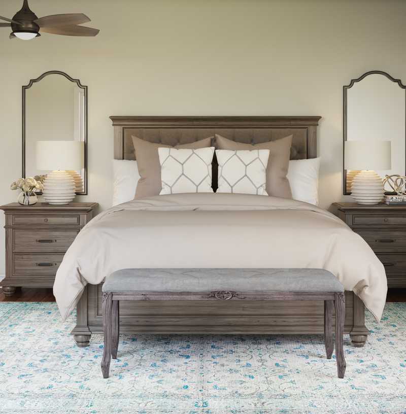 Bohemian, Farmhouse, Rustic, Transitional Bedroom Design by Havenly Interior Designer Christine