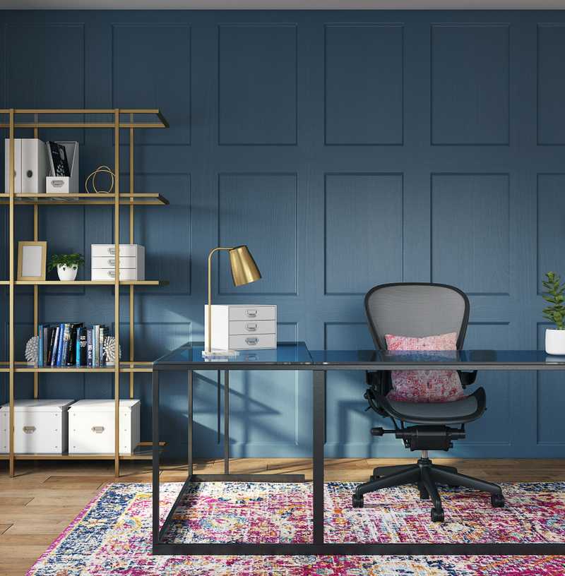 Preppy Office Design by Havenly Interior Designer Jennifer