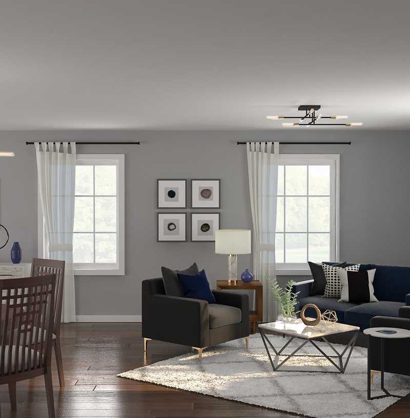 Modern Living Room Design by Havenly Interior Designer Karen