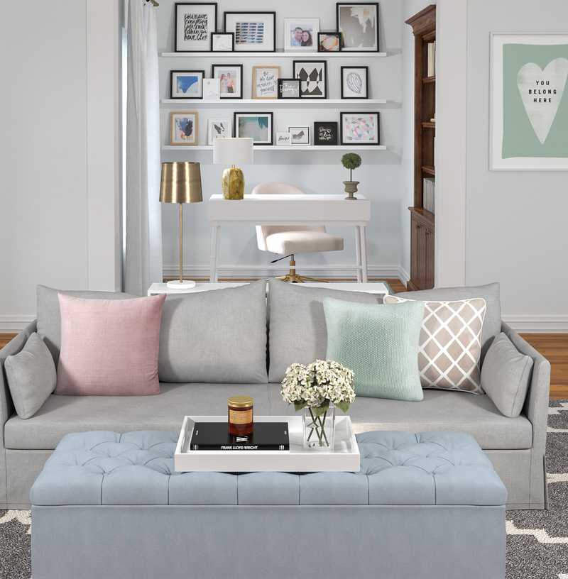 Contemporary, Eclectic Living Room Design by Havenly Interior Designer Maria