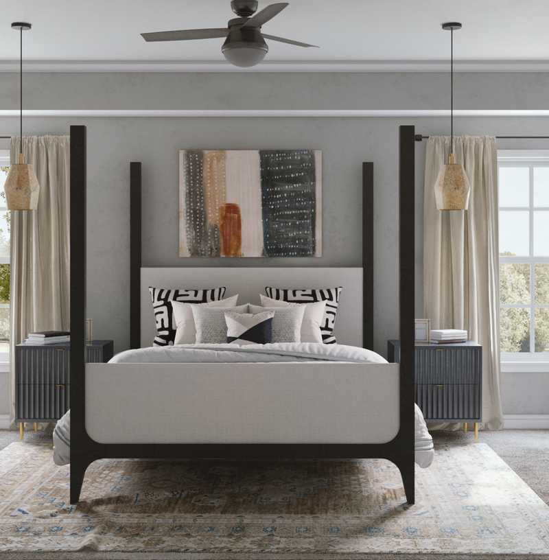 Classic, Bohemian, Transitional, Midcentury Modern Bedroom Design by Havenly Interior Designer Catrina