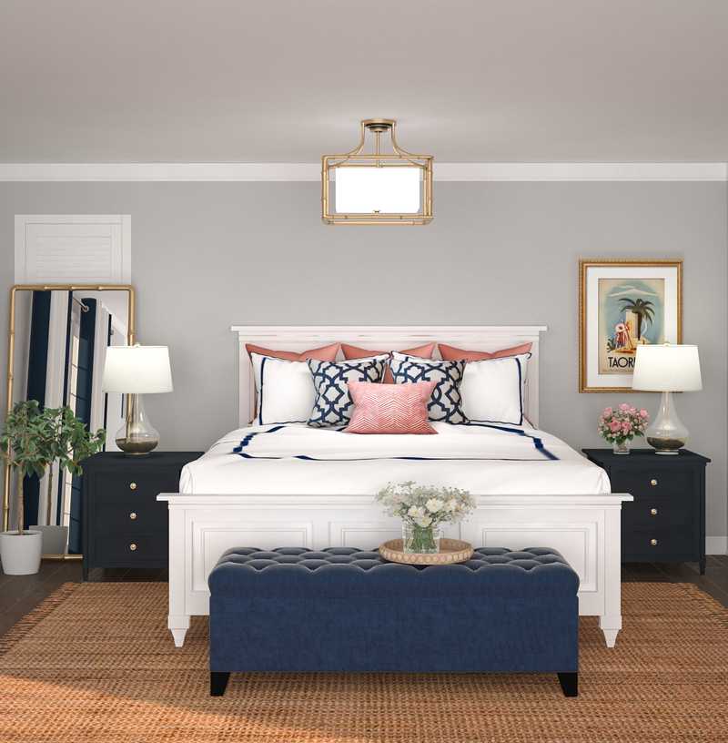 Classic, Coastal, Glam, Traditional, Preppy Bedroom Design by Havenly Interior Designer Lisa