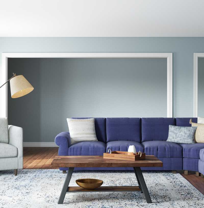 Eclectic, Midcentury Modern Living Room Design by Havenly Interior Designer Nancy