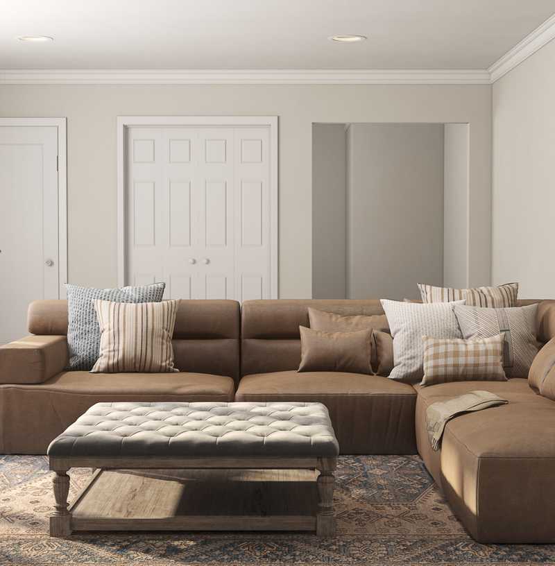Farmhouse Living Room Design by Havenly Interior Designer Alexis