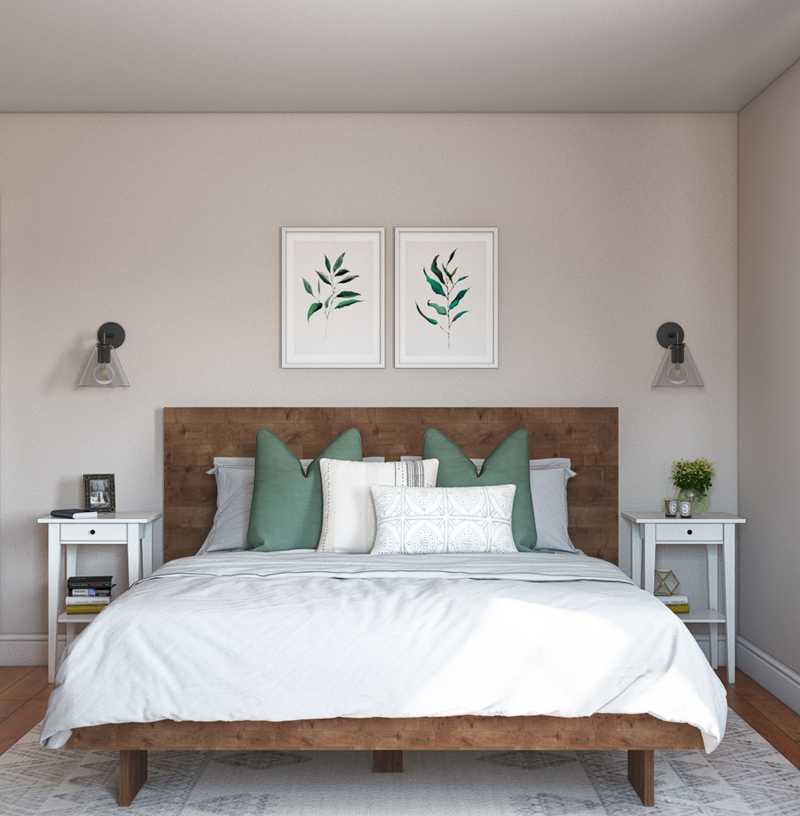 Transitional, Classic Contemporary Bedroom Design by Havenly Interior Designer Jodi