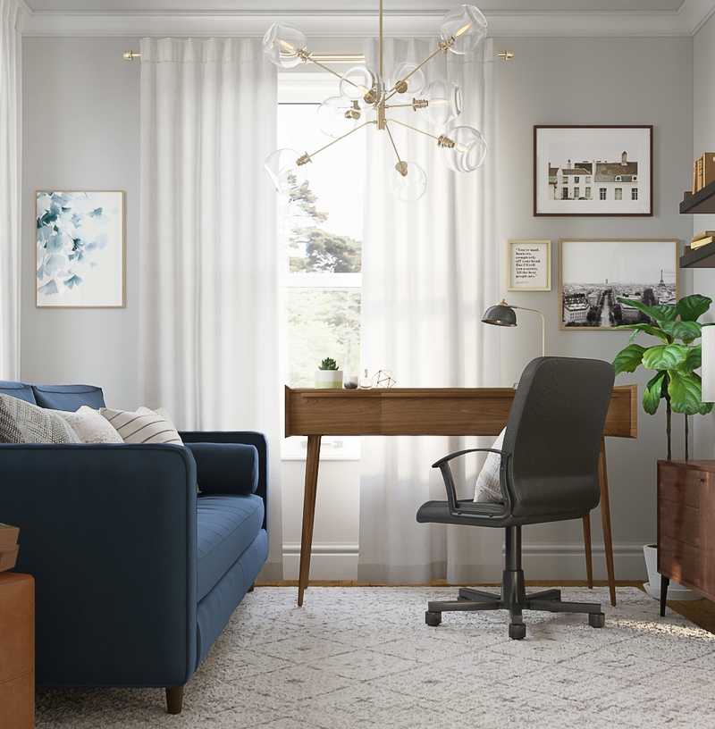 Bohemian Office Design by Havenly Interior Designer Samantha