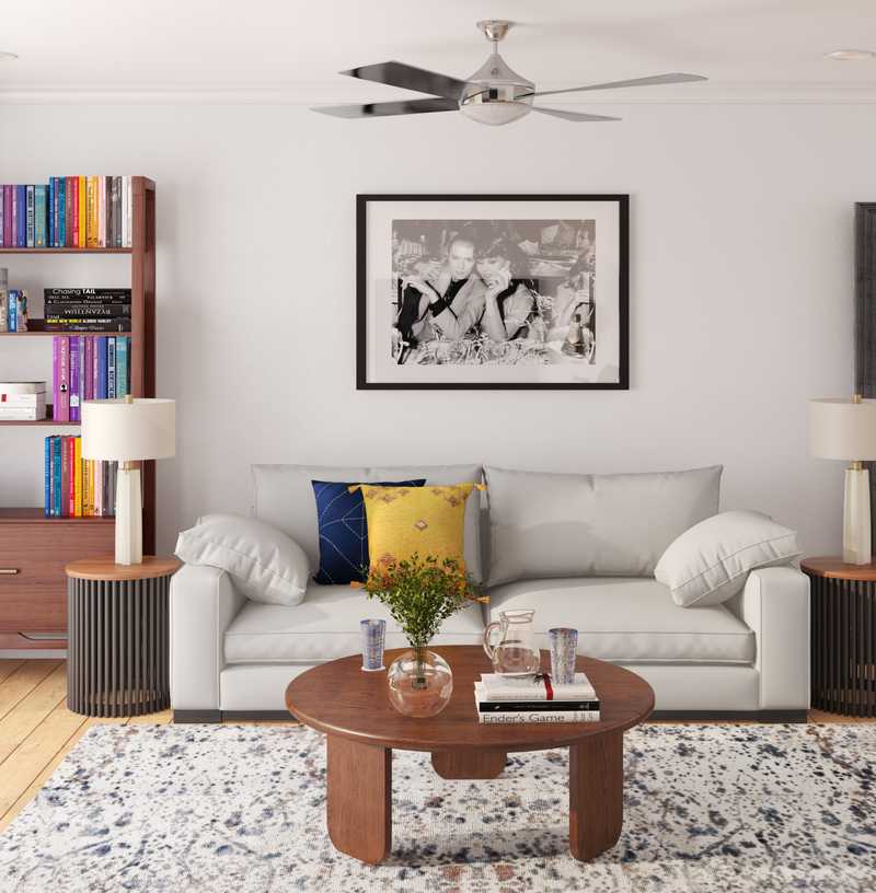 Modern, Eclectic, Traditional Living Room Design by Havenly Interior Designer Justin