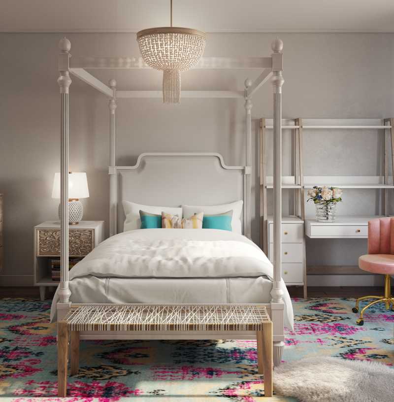 Bohemian, Global Bedroom Design by Havenly Interior Designer Chelsey