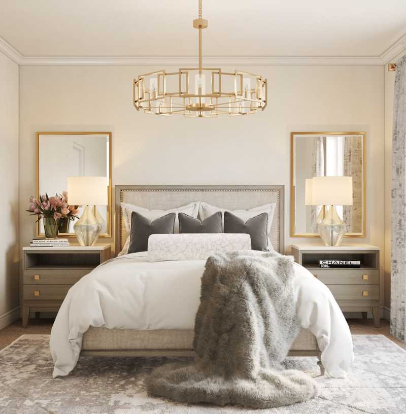 Contemporary, Classic, Glam Bedroom Design by Havenly Interior Designer Emily