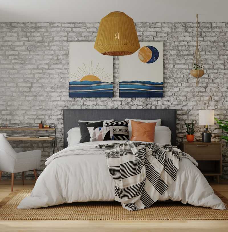 Modern, Bohemian, Global Bedroom Design by Havenly Interior Designer Cynthia