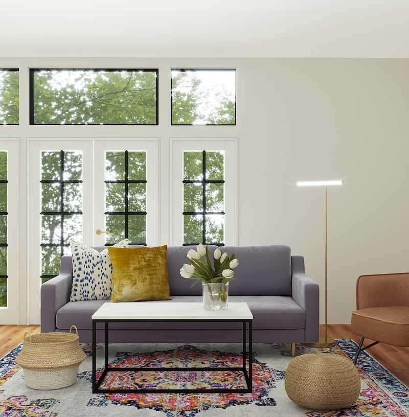 Modern, Bohemian Living Room Design by Havenly Interior Designer Monica