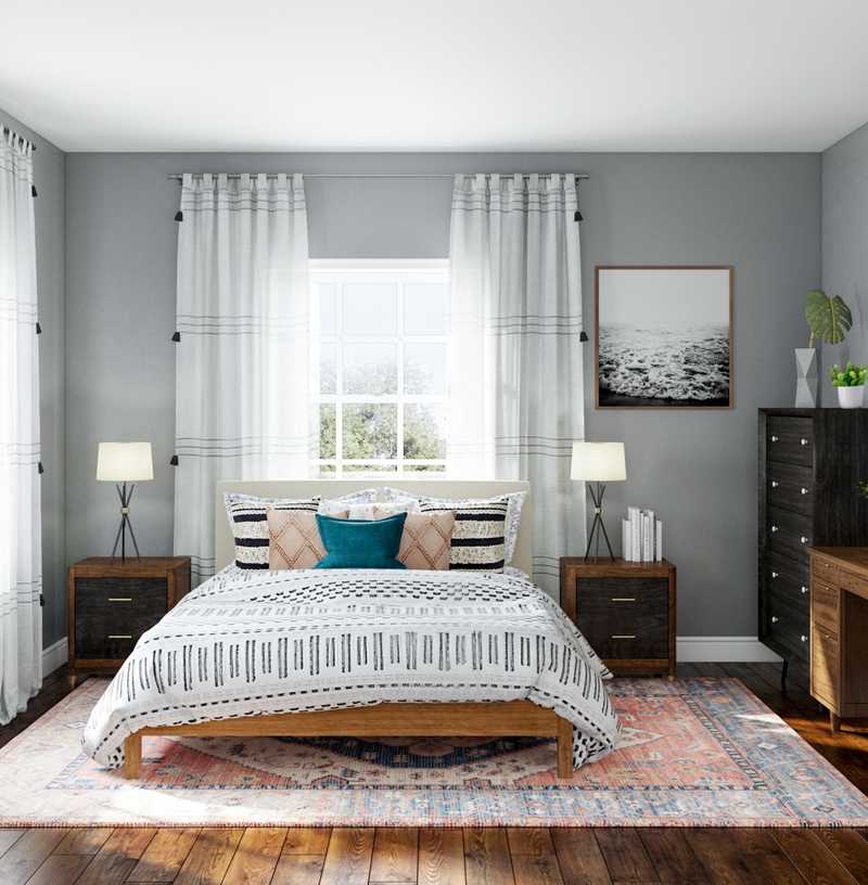 Bohemian, Midcentury Modern, Scandinavian Bedroom Design by Havenly Interior Designer Alicia