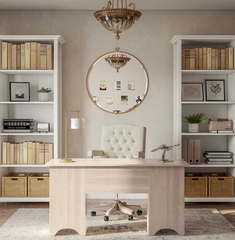 Contemporary, Classic, Traditional Office Design by Havenly Interior Designer Jennifer