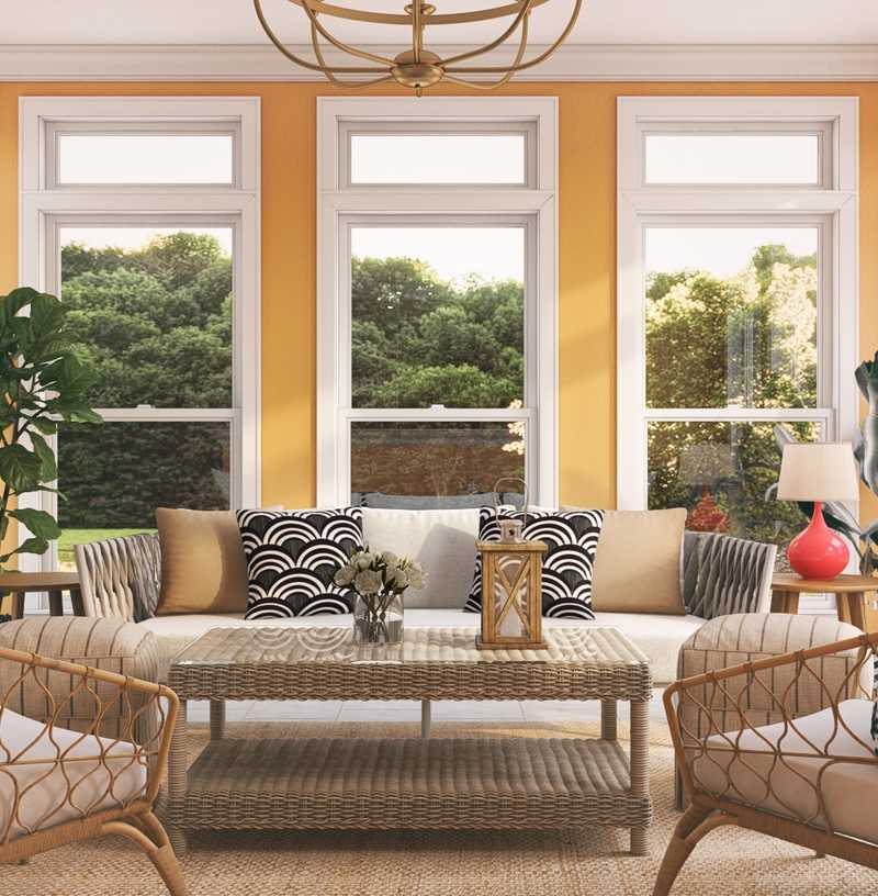 Coastal Living Room Design by Havenly Interior Designer Ingrid