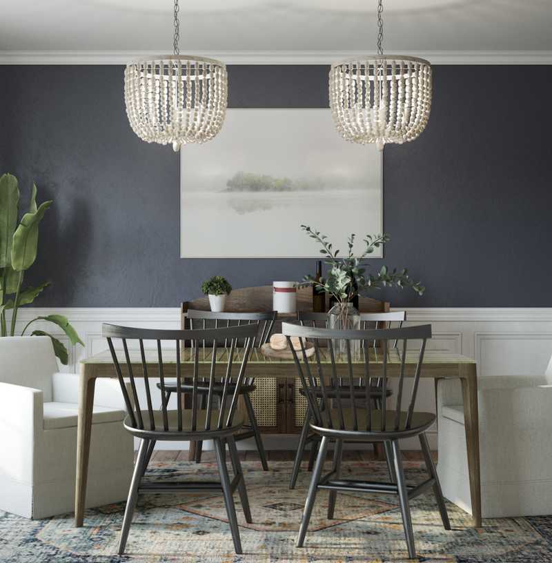 Coastal, Farmhouse Dining Room Design by Havenly Interior Designer Regina