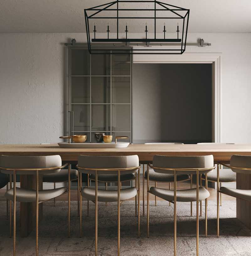Farmhouse, Midcentury Modern, Scandinavian Dining Room Design by Havenly Interior Designer Carsey