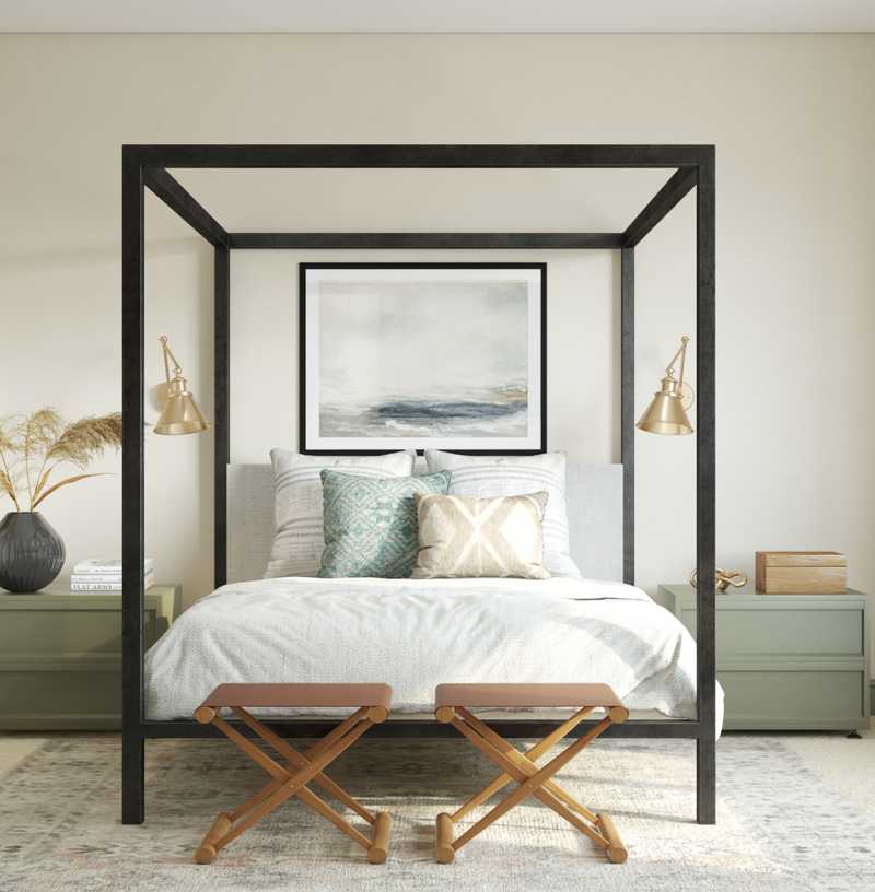 Modern, Eclectic Bedroom Design by Havenly Interior Designer Laura