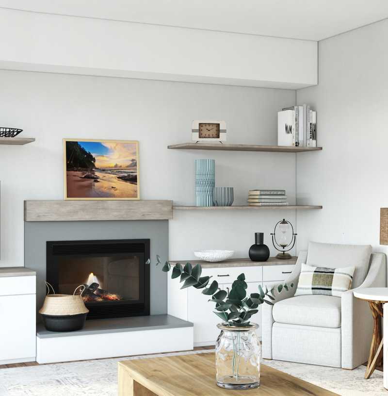 Modern, Minimal Living Room Design by Havenly Interior Designer Meghan