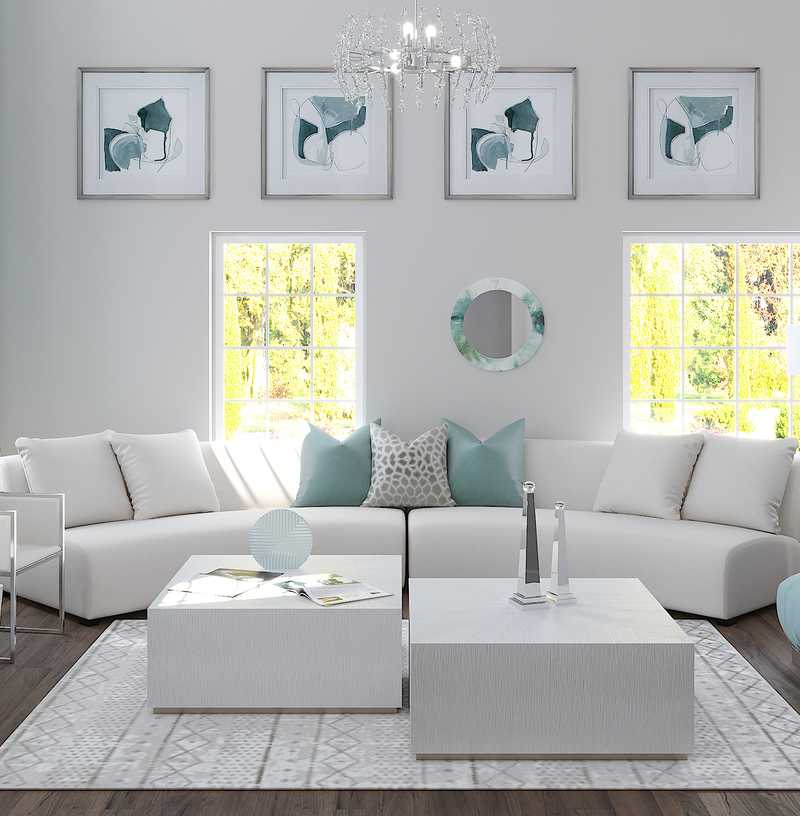 Modern, Classic, Glam Living Room Design by Havenly Interior Designer Paulina