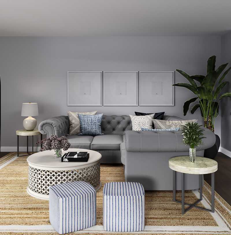 Classic, Coastal Living Room Design by Havenly Interior Designer Kelcy