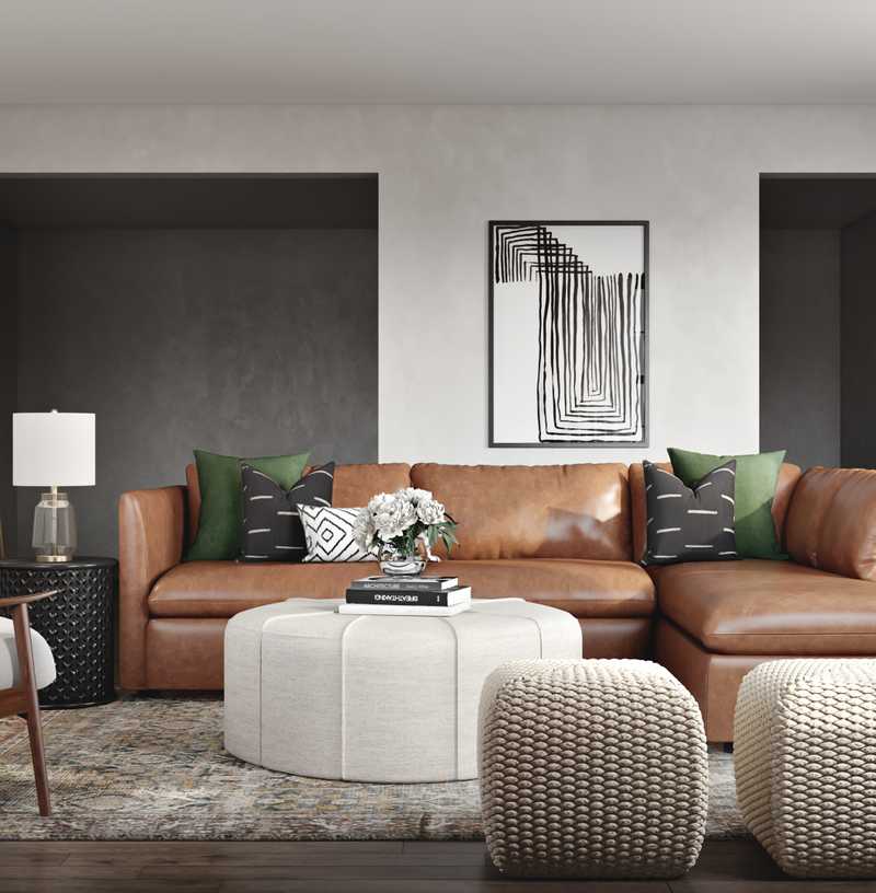 Midcentury Modern Living Room Design by Havenly Interior Designer Karen