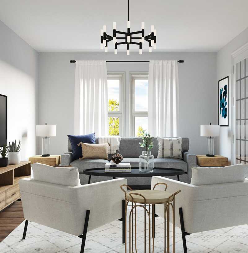 Modern, Coastal Living Room Design by Havenly Interior Designer Hannah