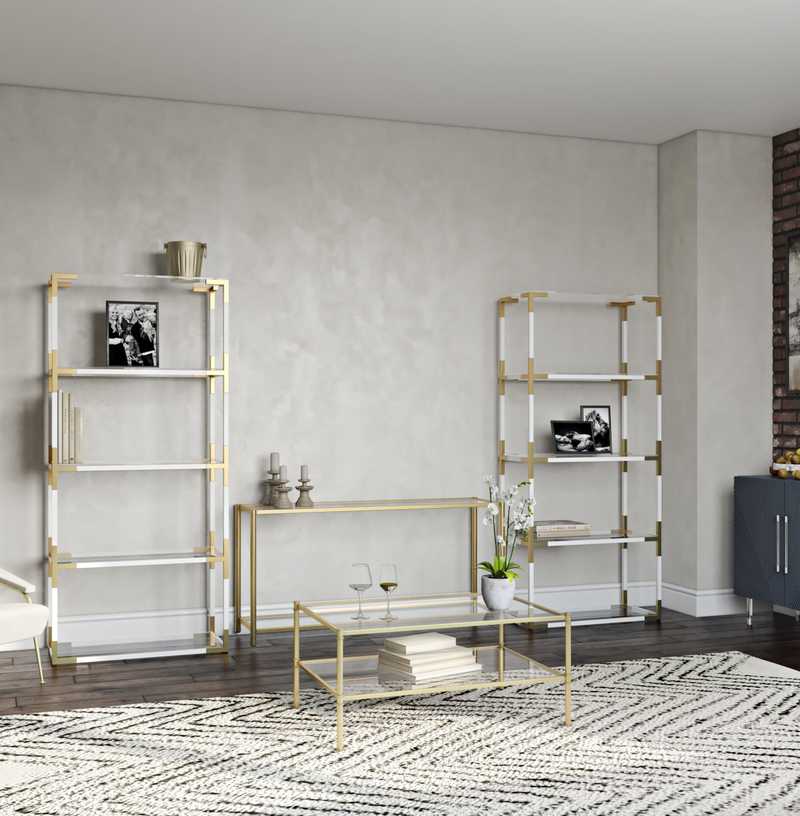 Modern, Classic, Glam Living Room Design by Havenly Interior Designer Rita