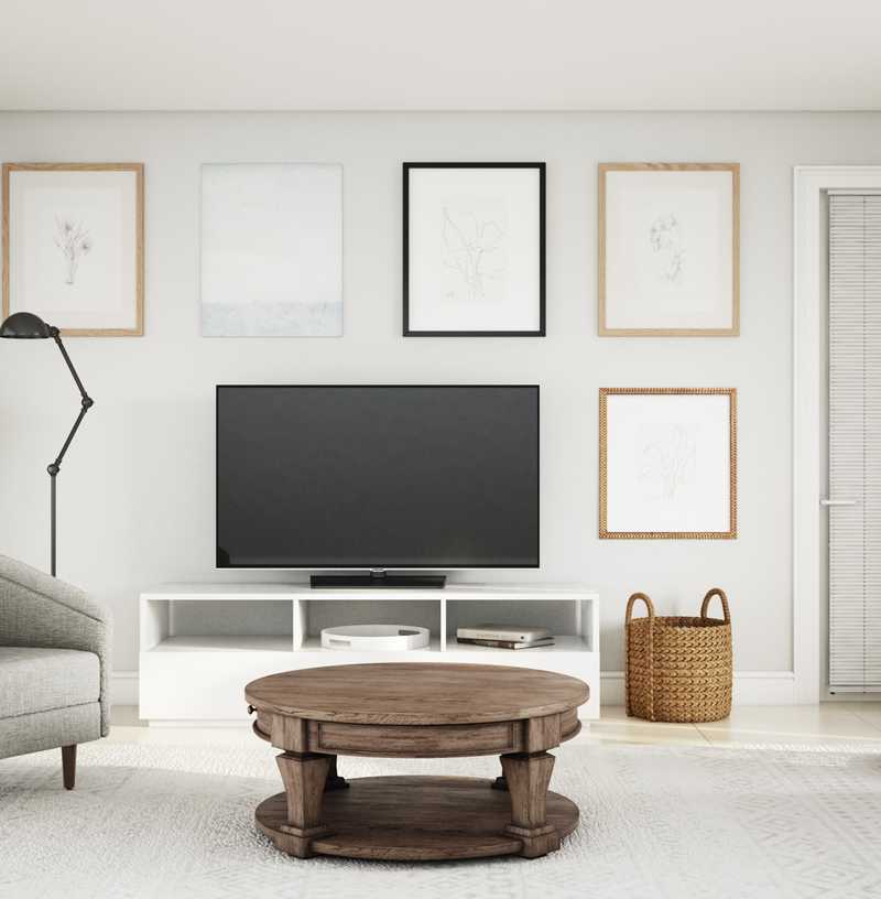 Coastal, Traditional Living Room Design by Havenly Interior Designer Elizabeth