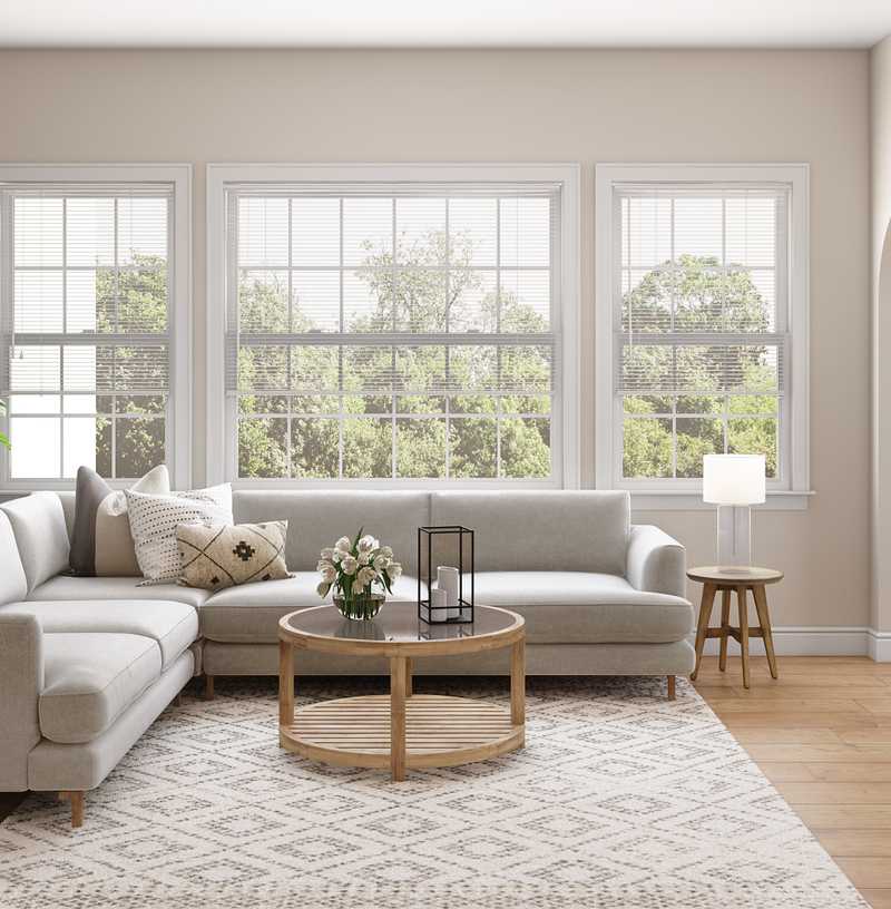 Contemporary, Farmhouse Living Room Design by Havenly Interior Designer Nicole