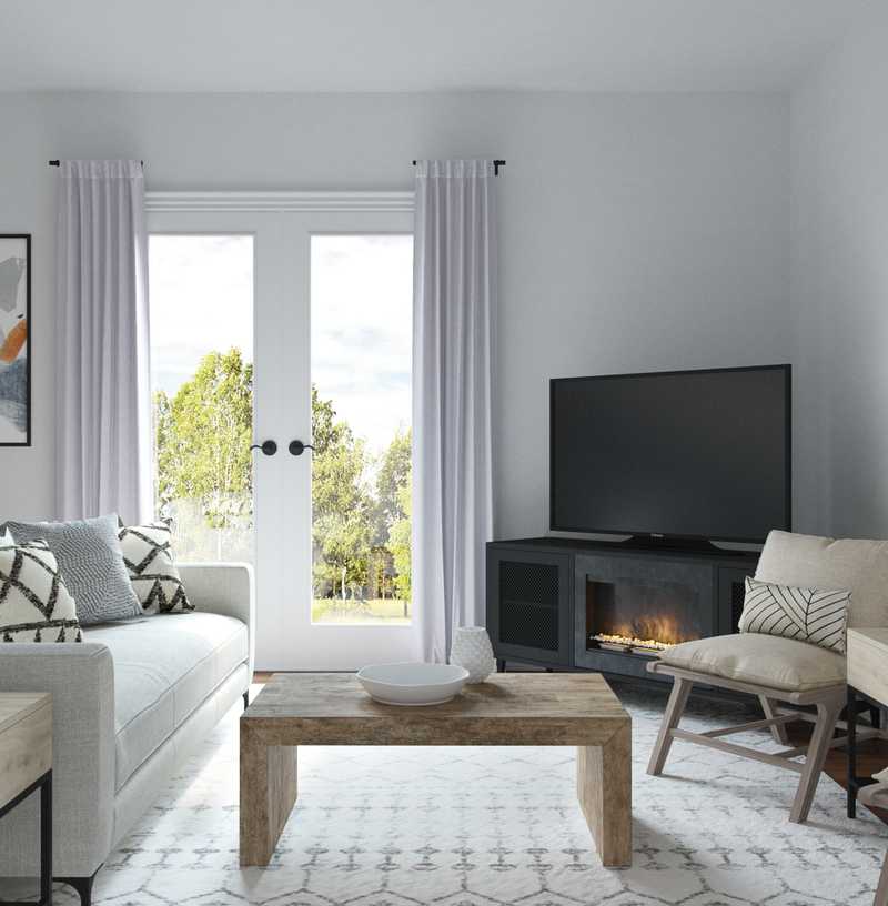 Modern, Transitional, Minimal Living Room Design by Havenly Interior Designer Erin