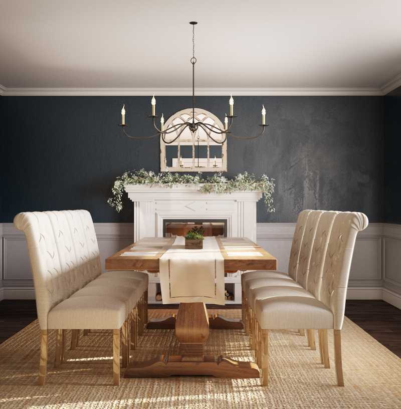 Traditional, Farmhouse, Rustic, Transitional Dining Room Design by Havenly Interior Designer Emma