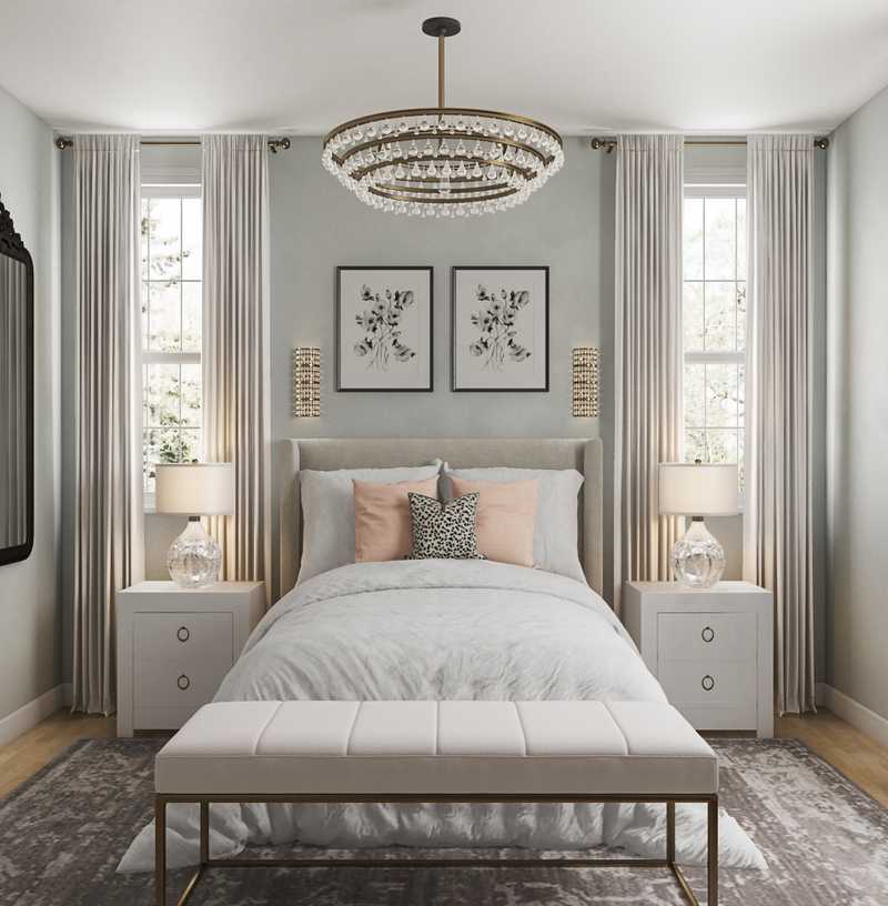 Classic, Glam Bedroom Design by Havenly Interior Designer Legacy
