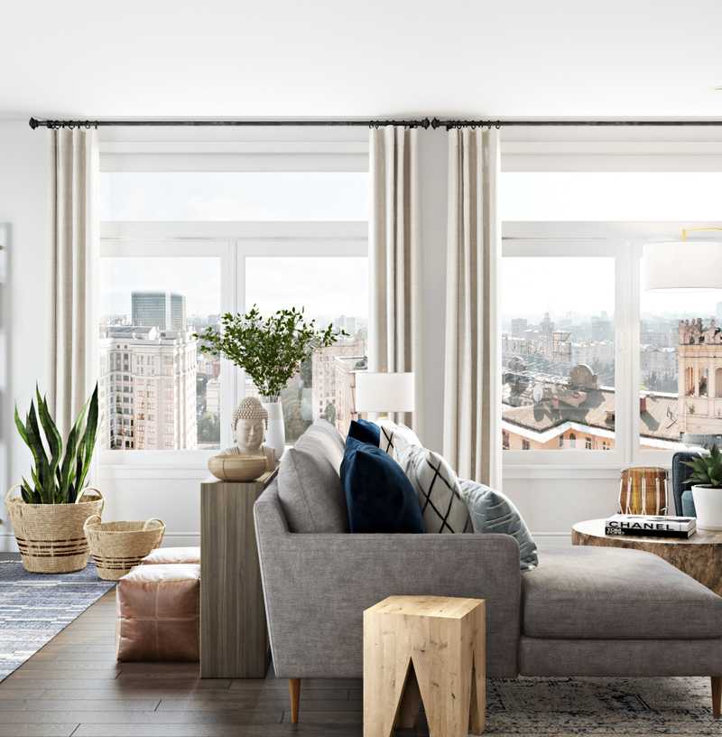 Contemporary Living Room Design by Havenly Interior Designer Matthew