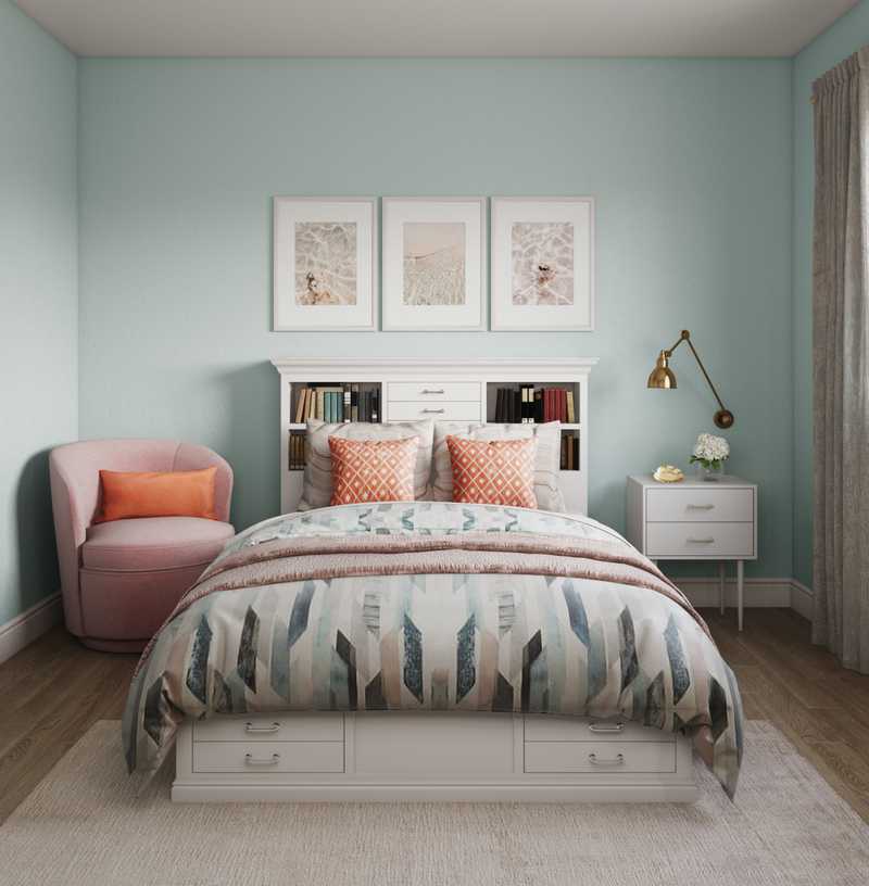 Coastal, Classic Contemporary Bedroom Design by Havenly Interior Designer Erin