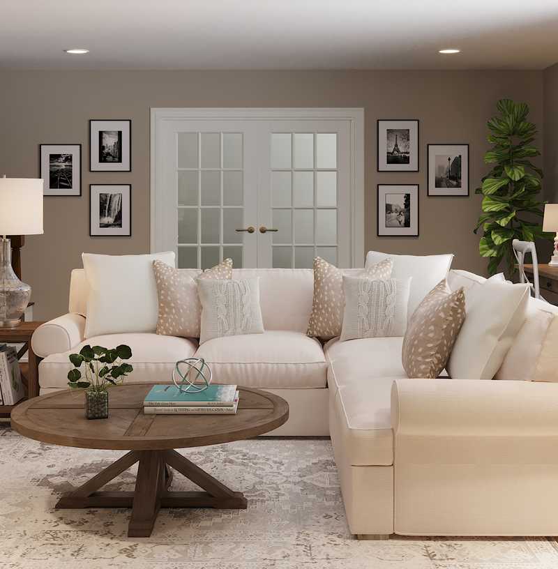 Farmhouse, Rustic Living Room Design by Havenly Interior Designer Maria