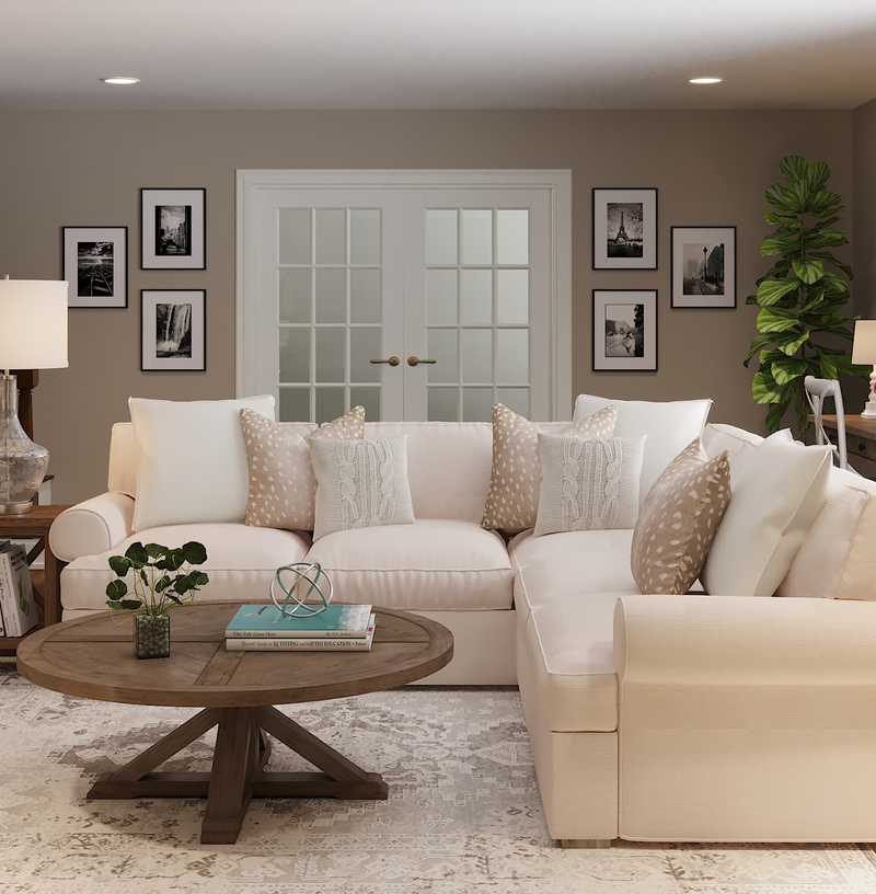 Farmhouse, Rustic Living Room Design by Havenly Interior Designer Maria