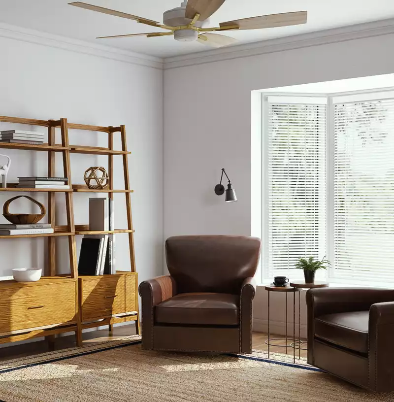 Industrial, Rustic, Midcentury Modern, Scandinavian Living Room Design by Havenly Interior Designer Dayana