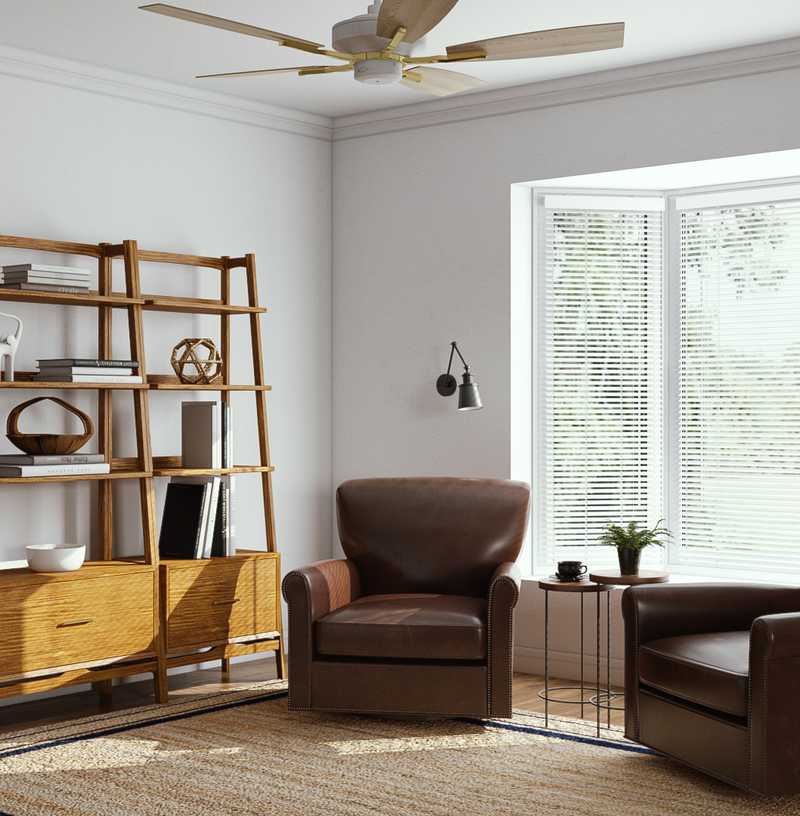 Industrial, Rustic, Midcentury Modern, Scandinavian Living Room Design by Havenly Interior Designer Dayana