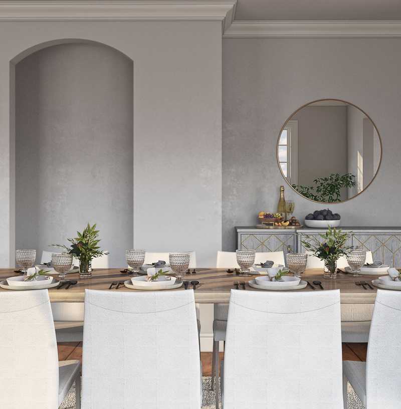 Classic, Bohemian, Coastal Dining Room Design by Havenly Interior Designer Jen