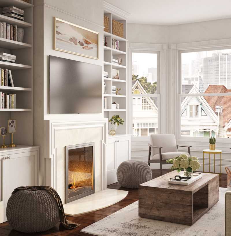 Classic, Transitional Living Room Design by Havenly Interior Designer Kacey