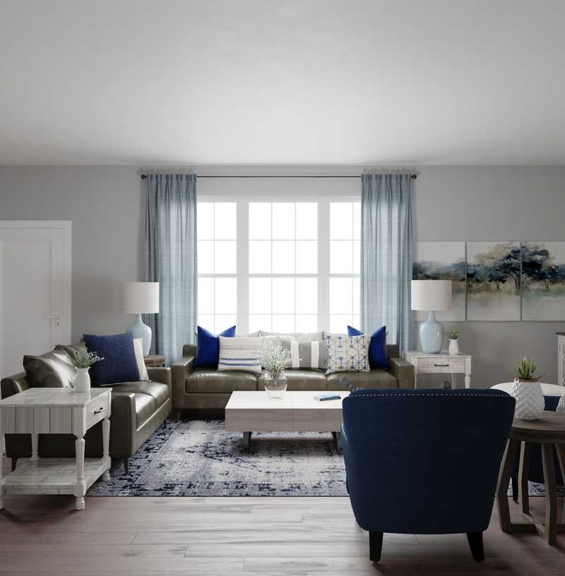 Modern, Rustic, Midcentury Modern Living Room Design by Havenly Interior Designer Crystal