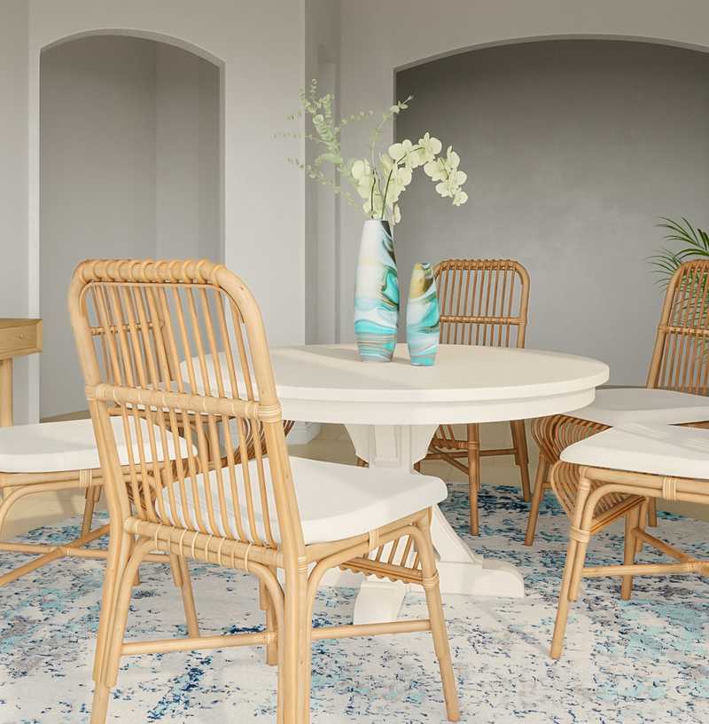 Contemporary, Bohemian, Coastal Dining Room Design by Havenly Interior Designer Paige