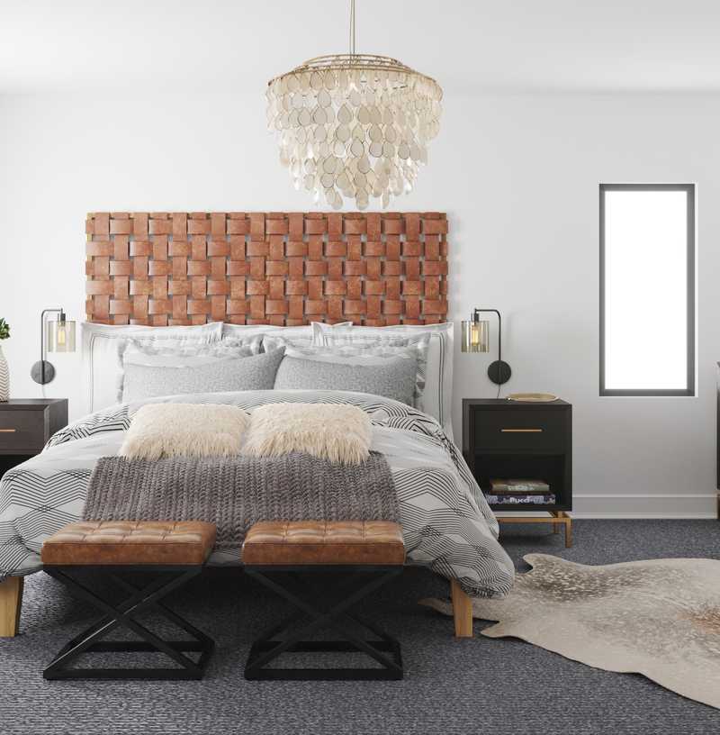 Modern, Glam, Farmhouse Bedroom Design by Havenly Interior Designer Robyn