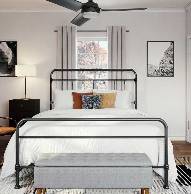 Southwest Inspired, Scandinavian Bedroom Design by Havenly Interior Designer Allison