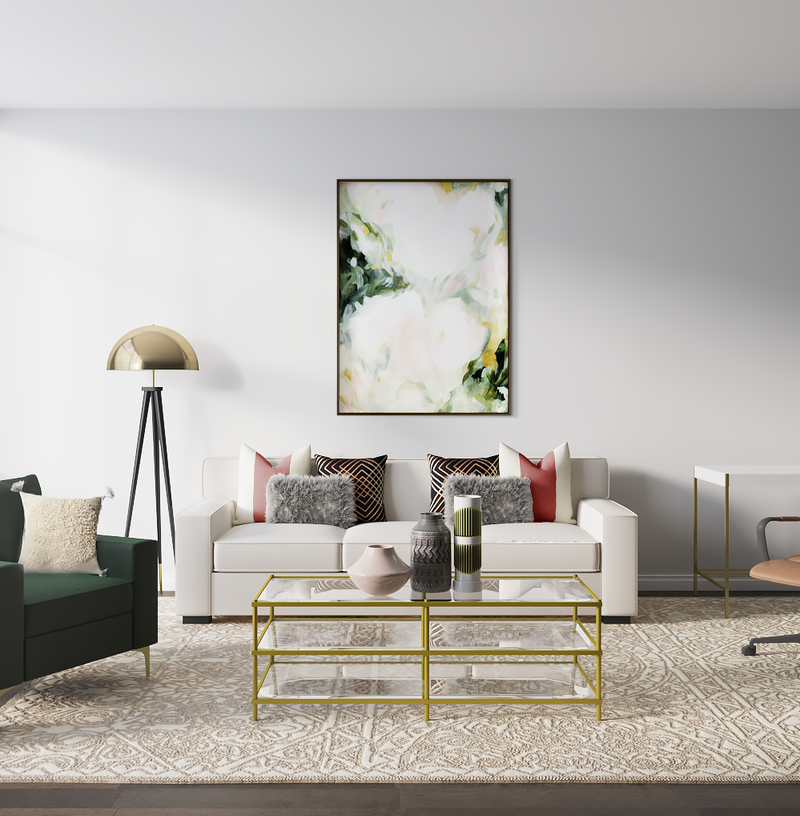 Modern, Glam Living Room Design by Havenly Interior Designer Nicole