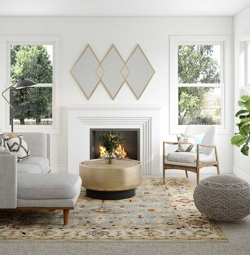 Bohemian, Global, Midcentury Modern, Scandinavian Living Room Design by Havenly Interior Designer Melanie